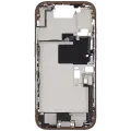 Mid-Frame Housing  W/ Charging Port Flex & Small Parts  For iPhone 16 Pro (EU / Global Version) (Used OEM Pull: Grade A) (Desert Titanium)