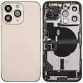 Back Housing W/ Charging Port Flex & Small Parts  For iPhone 13 Pro (EU / Global Version) (Used OEM Pull: Grade A) (Gold)
