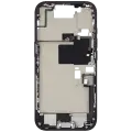 Mid-Frame Housing  W/ Charging Port Flex & Small Parts  For iPhone 16 Pro (EU / Global Version) (Used OEM Pull: Grade B) (Black Titanium)