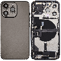 Back Housing W/ Charging Port Flex & Small Parts  For iPhone 13 Pro (EU / Global Version) (Used OEM Pull: Grade B) (Graphite)