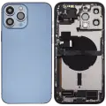 Back Housing W/ Charging Port Flex & Small Parts  For iPhone 13 Pro Max (EU / Global Version) (Used OEM Pull: Grade B) (Sierra Blue)