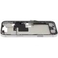 Mid-Frame Housing  W/ Charging Port Flex & Small Parts  For iPhone 16 Pro Max (US Version) (Used OEM Pull: Grade B) (White Titanium)