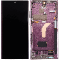 OLED Assembly With Frame For Samsung Galaxy S22 Ultra 5G (US & International Version) (Aftermarket Plus) (120Hz) (Burgundy)