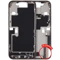 Mid-Frame Housing  W/ Charging Port Flex & Small Parts  For iPhone 16 Pro Max (US Version) (Used OEM Pull: Grade C) (Desert Titanium)