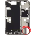 Mid-Frame Housing  W/ Charging Port Flex & Small Parts  For iPhone 16 Pro (EU / Global Version) (Used OEM Pull: Grade C) (Natural Titanium)
