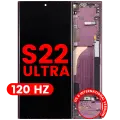 OLED Assembly With Frame For Samsung Galaxy S22 Ultra 5G (US & International Version) (Aftermarket Plus) (120Hz) (Burgundy)