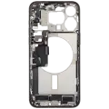 Mid-Frame Housing  W/ Charging Port Flex & Small Parts  For iPhone 15 Pro Max (EU / Global Version) (Used OEM Pull: Grade B) (Natural Titanium)