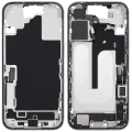 Mid-Frame Housing  W/ Charging Port Flex & Small Parts  For iPhone 16 (EU / Global Version) (Used OEM Pull: Grade B) (White)