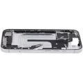 Mid-Frame Housing  W/ Charging Port Flex & Small Parts  For iPhone 16 (EU / Global Version) (Used OEM Pull: Grade B) (White)