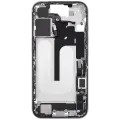 Mid-Frame Housing  W/ Charging Port Flex & Small Parts  For iPhone 16 (EU / Global Version) (Used OEM Pull: Grade C) (White)