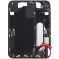 Mid-Frame Housing  W/ Charging Port Flex & Small Parts  For iPhone 16 (US Version) (Used OEM Pull: Grade A) (Black)