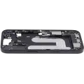 Mid-Frame Housing  W/ Charging Port Flex & Small Parts  For iPhone 16 (US Version) (Used OEM Pull: Grade A) (Black)
