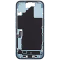 Mid-Frame Housing  W/ Charging Port Flex & Small Parts  For iPhone 16 (US Version) (Used OEM Pull: Grade A) (Teal)