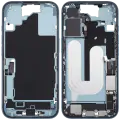 Mid-Frame Housing  W/ Charging Port Flex & Small Parts  For iPhone 16 (US Version) (Used OEM Pull: Grade A) (Teal)