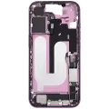 Mid-Frame Housing  W/ Charging Port Flex & Small Parts  For iPhone 16 (US Version) (Used OEM Pull: Grade B) (Pink)
