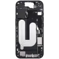Mid-Frame Housing  W/ Charging Port Flex & Small Parts  For iPhone 16 (US Version) (Used OEM Pull: Grade C) (Black)