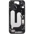 Mid-Frame Housing  W/ Charging Port Flex & Small Parts  For iPhone 16 Plus (US Version) (Used OEM Pull: Grade B) (Black)