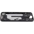 Mid-Frame Housing  W/ Charging Port Flex & Small Parts  For iPhone 16 Plus (US Version) (Used OEM Pull: Grade B) (Black)