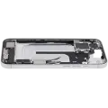 Mid-Frame Housing  W/ Charging Port Flex & Small Parts  For iPhone 16 Plus (US Version) (Used OEM Pull: Grade B) (White)