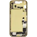 Mid-Frame Housing  W/ Charging Port Flex & Small Parts  For iPhone 14 Plus (US Version) (Used OEM Pull: Grade A) (Yellow)
