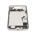 Mid-Frame Housing  W/ Charging Port Flex & Small Parts  For iPhone 14 Plus (US Version) (Used OEM Pull: Grade B) (Starlight)