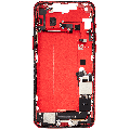 Mid-Frame Housing  W/ Charging Port Flex & Small Parts  For iPhone 14 Plus (US Version) (Used OEM Pull: Grade B) (Red)