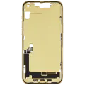 Mid-Frame Housing  W/ Charging Port Flex & Small Parts  For iPhone 14 Plus (US Version) (Used OEM Pull: Grade B) (Yellow)