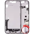 Mid-Frame Housing  W/ Charging Port Flex & Small Parts  For iPhone 14 Plus (US Version) (Used OEM Pull: Grade C) (Purple)