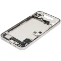 Mid-Frame Housing  W/ Charging Port Flex & Small Parts  For iPhone 14 Plus (US Version) (Used OEM Pull: Grade C) (Starlight)