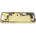 Mid-Frame Housing  W/ Charging Port Flex & Small Parts  For iPhone 14 Plus (US Version) (Used OEM Pull: Grade C) (Yellow)