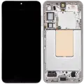 OLED Assembly With Frame For Samsung Galaxy S24 Plus 5G (US & International Version) (Used OEM Pull: Grade A) (Marble Grey)