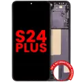 OLED Assembly With Frame Compatible For Samsung Galaxy S24 Plus 5G (US & International Version) (Aftermarket Plus) (Onyx Black)