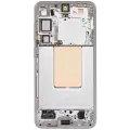 OLED Assembly With Frame For Samsung Galaxy S24 Plus 5G (US & International Version) (Used OEM Pull: Grade B/C) (Marble Grey)