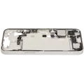Mid-Frame Housing  W/ Charging Port Flex & Small Parts  For iPhone 14 (US Version) (Used OEM Pull: Grade A) (Starlight)