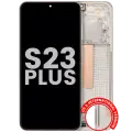 OLED Assembly With Frame For Samsung Galaxy S23 Plus 5G (US & International) (Used OEM Pull: Grade B/C) (Cream)