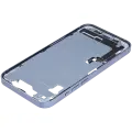 Mid-Frame Housing  W/ Charging Port Flex & Small Parts  For iPhone 14 (US Version) (Used OEM Pull: Grade C) (Blue)