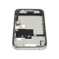 Mid-Frame Housing  W/ Charging Port Flex & Small Parts  For iPhone 16 Pro (US Version) (Used OEM Pull: Grade A) (Natural Titanium)