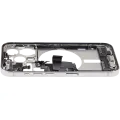 Mid-Frame Housing  W/ Charging Port Flex & Small Parts  For iPhone 15 Pro (EU / Global Version) (Used OEM Pull: Grade C) (White Titanium)