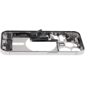 Mid-Frame Housing  W/ Charging Port Flex & Small Parts  For iPhone 15 Pro (EU / Global Version) (Used OEM Pull: Grade C) (White Titanium)