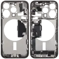 Mid-Frame Housing  W/ Charging Port Flex & Small Parts  For iPhone 15 Pro (EU / Global Version) (Used OEM Pull: Grade A) (Natural Titanium)