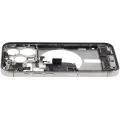 Mid-Frame Housing  W/ Charging Port Flex & Small Parts  For iPhone 15 Pro (EU / Global Version) (Used OEM Pull: Grade A) (Natural Titanium)