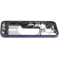 Mid-Frame Housing  W/ Charging Port Flex & Small Parts  For iPhone 15 Pro (EU / Global Version) (Used OEM Pull: Grade A) (Blue Titanium)