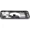 Mid-Frame Housing  W/ Charging Port Flex & Small Parts  For iPhone 15 Pro (EU / Global Version) (Used OEM Pull: Grade A) (Black Titanium)