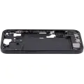 Mid-Frame Housing  W/ Charging Port Flex & Small Parts  For iPhone 15 (EU / Global Version) (Used OEM Pull: Grade A) (Black)