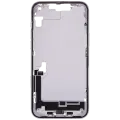 Mid-Frame Housing  W/ Charging Port Flex & Small Parts  For iPhone 14 Plus (EU / Global Version) (Used OEM Pull: Grade C) (Purple)