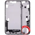 Mid-Frame Housing  W/ Charging Port Flex & Small Parts  For iPhone 14 Plus (EU / Global Version) (Used OEM Pull: Grade B) (Purple)
