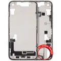 Mid-Frame Housing  W/ Charging Port Flex & Small Parts  For iPhone 14 (EU / Global Version) (Used OEM Pull: Grade C) (Starlight)