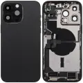 Back Housing W/ Charging Port Flex & Small Parts  For iPhone 14 Pro Max (US Version) (Used OEM Pull: Grade A) (Space Black)