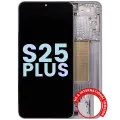 OLED Assembly With Frame For Samsung Galaxy S25 Plus 5G (US & International Version) (Service Pack) (Silver Shadow)