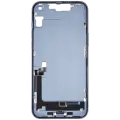 Mid-Frame Housing  W/ Charging Port Flex & Small Parts  For iPhone 14 Plus (US Version) (Used OEM Pull: Grade A) (Blue)